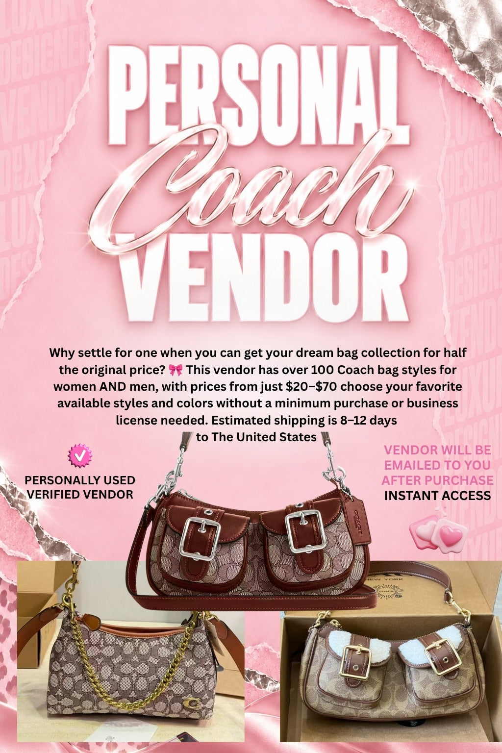 Personal Bag Vendor (MOST POPULAR)
